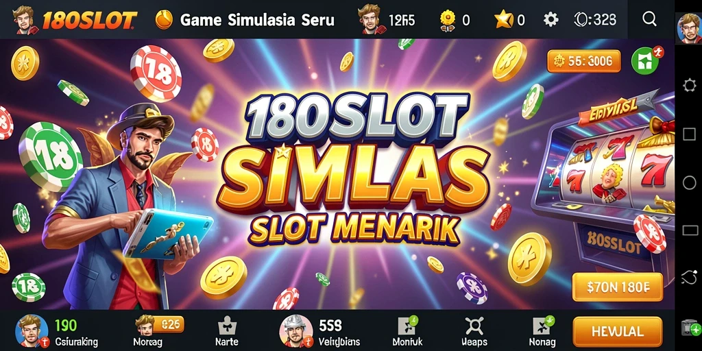 Screenshot gameplay 180SLOT menampilkan slot dengan efek grafis menarik.