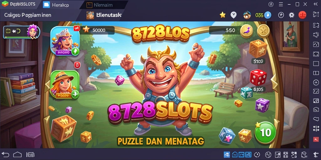 Tampilan gameplay menari di 8728SLOTS dengan teka-teki yang menarik.