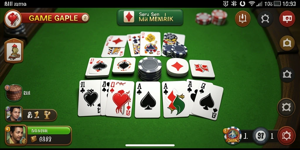 Screenshot permainan Gaple menampilkan aksi seru di 8II.