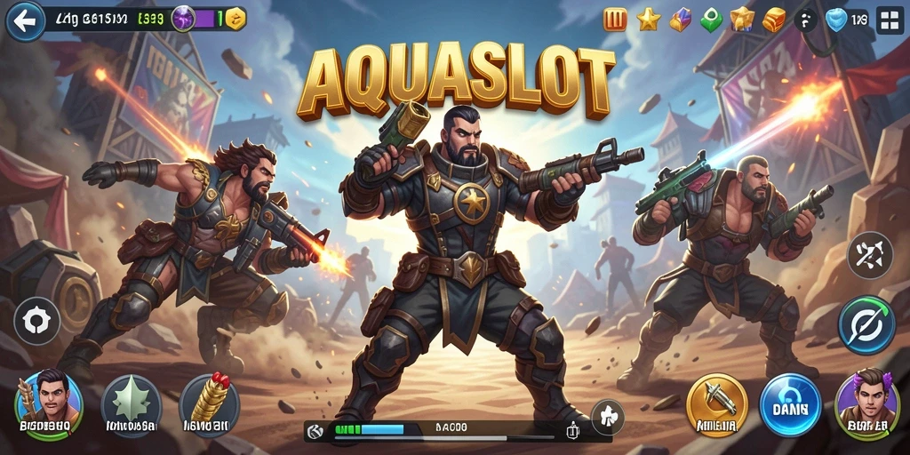 Gameplay seru AQUASLOT dalam pertarungan Battle Royale.