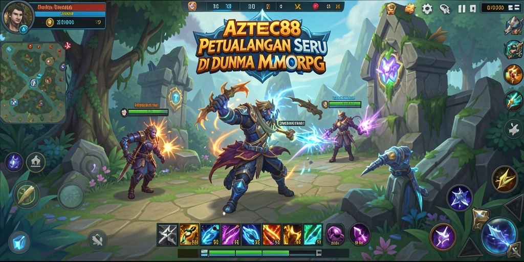 Tampilan gameplay seru AZTEC88 dalam aksi MMORPG.