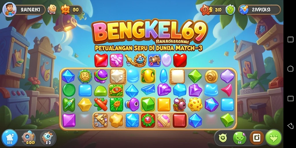 Tampilkan aksi mencocokkan bola dalam gameplay BENGKEL69.