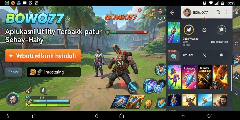 Tampilan utama BOWO77 dengan fitur-fitur Utility yang menarik