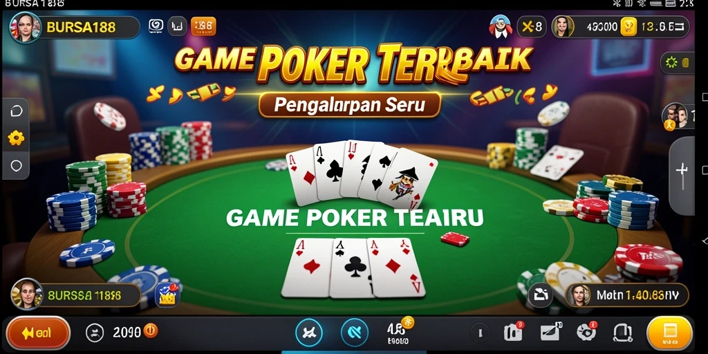Screenshot BURSA188 menampilkan pemain yang sedang berkompetisi dalam permainan Poker.
