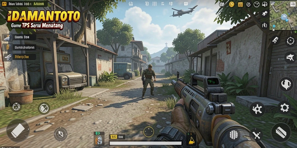 Tangkapan layar menunjukkan aksi seru dalam gameplay TPS.