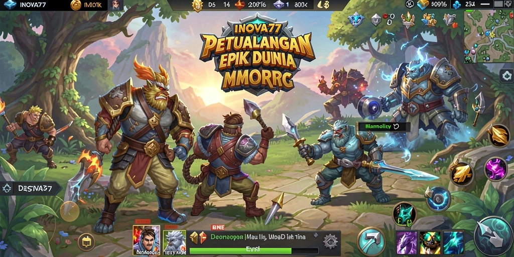 Tampilan gameplay yang menarik dalam dunia MMORPG INOVA77.