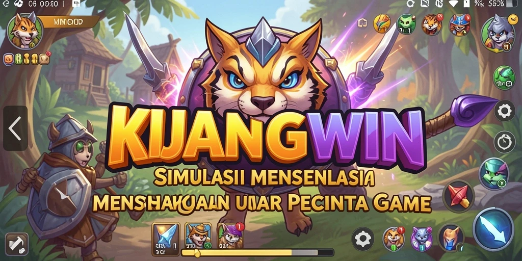 Screenshot KIJANGWIN menunjukkan gameplay penuh aksi dan strategi.