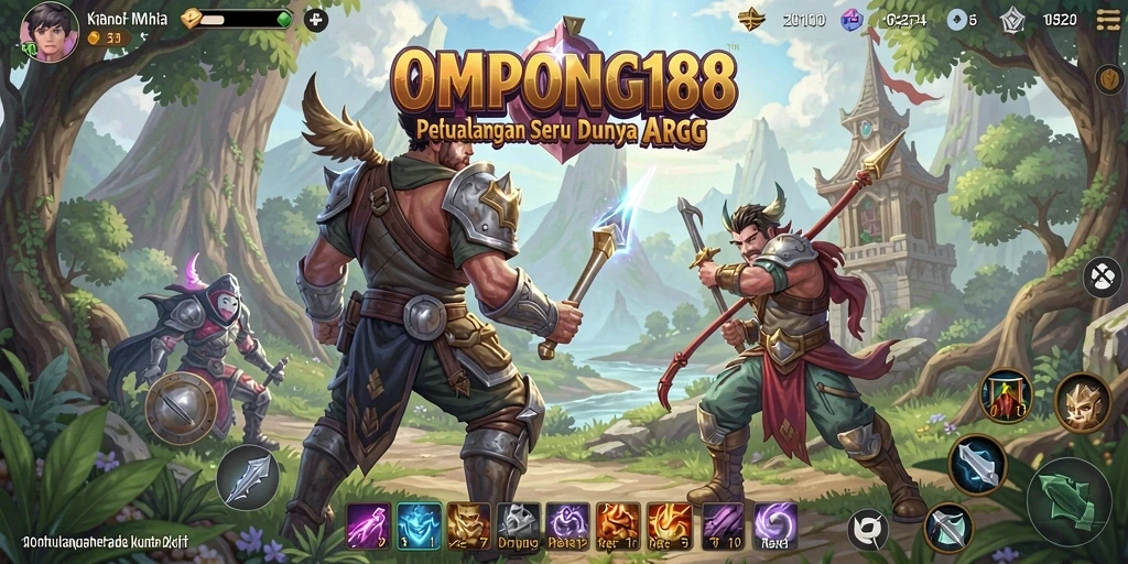 Tampilan gameplay ARPG dalam OMPONG188 yang memukau dan dinamis.
