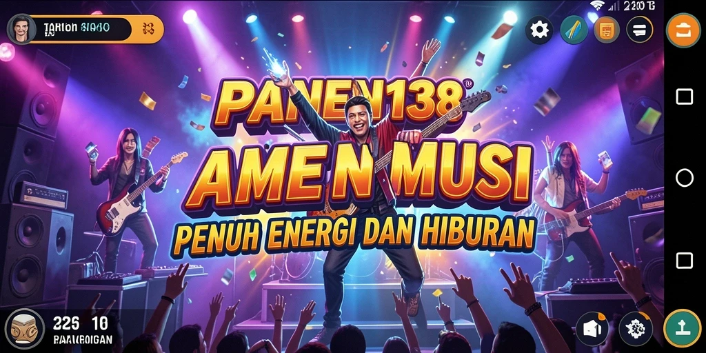 Screenshot gameplay PANEN138 dengan banyak pilihan lagu musik.