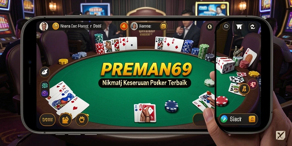 Screenshot gameplay <strong>PREMAN69</strong> menampilkan aksi seru permainan Poker.