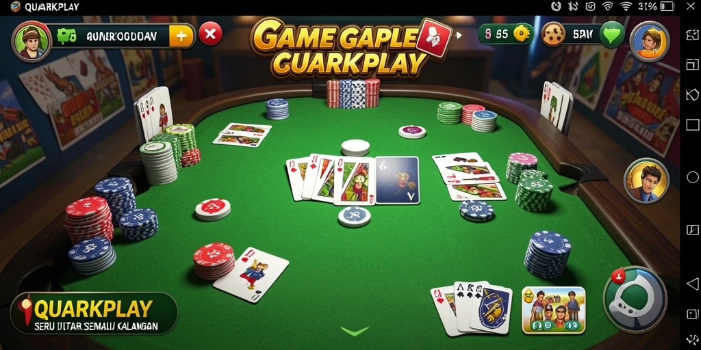 Tampilan gameplay QUARKPLAY yang seru dan interaktif.