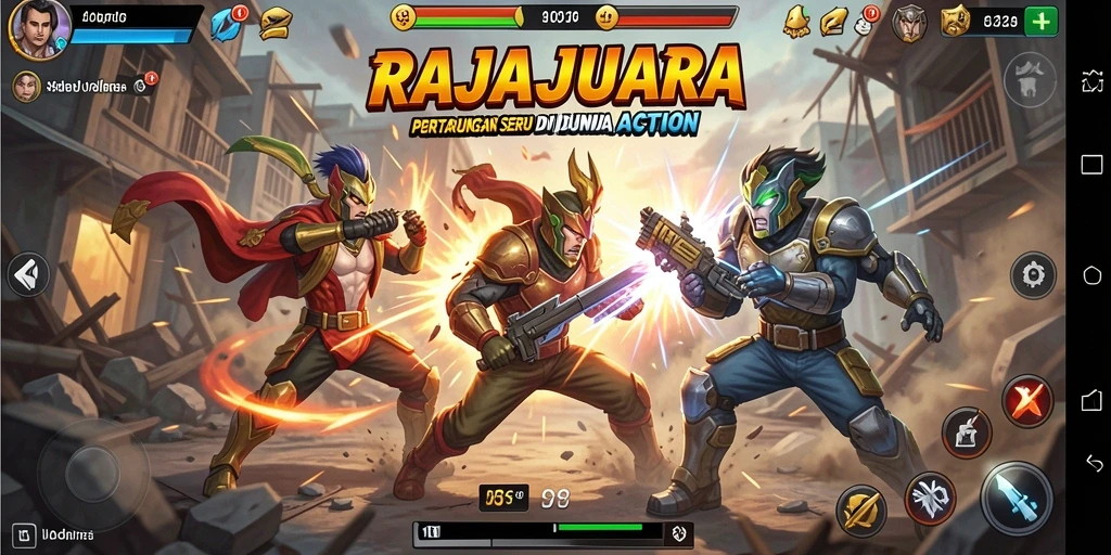 Gameplay action seru dari RAJAJUARA dengan pertarungan yang intens