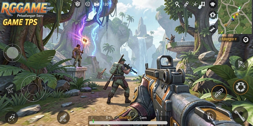 Gameplay RPGAME yang seru dan menantang dalam mode TPS.
