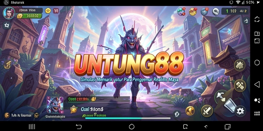 Tampilan gameplay menarik dalam UNTUNG88 yang menggambarkan simulasi kehidupan nyata.
