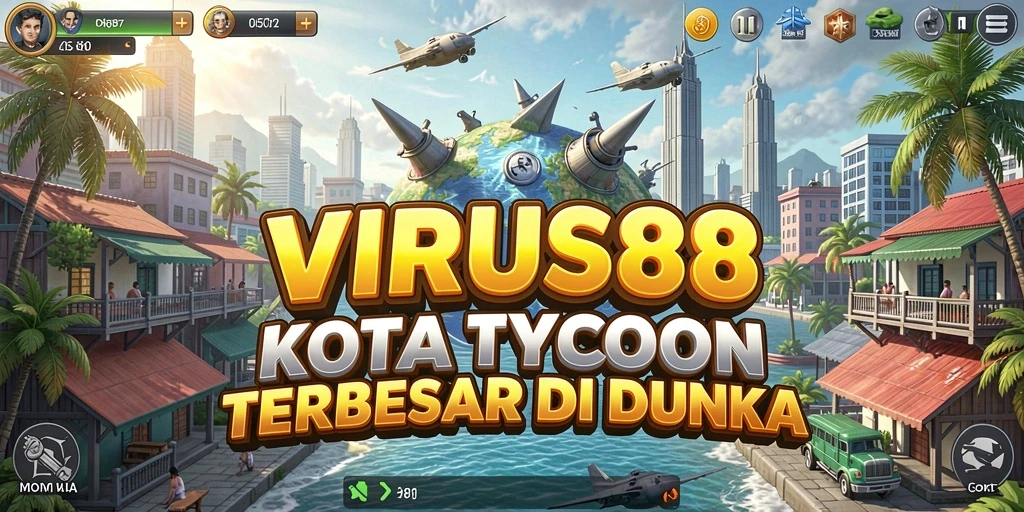 Tampilan gameplay Tycoon di VIRUS88 yang menegangkan dan menarik.